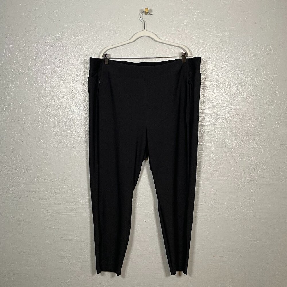 Athleta Women Plus Size 26 Black Stellar Tight Crop Zip Pockets Travel Athleisur